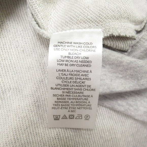 Anthropologie Maeve V-Neck Coquette Bow Sweater Light Grey Large Petite LP - Picture 7 of 9